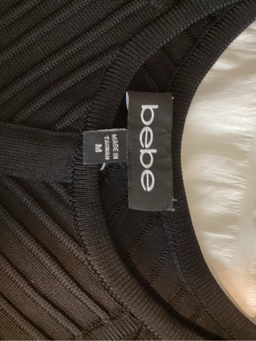 bebe Black “Snatched” Bodycon Clubbing Concert Festival Mini Dress
